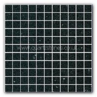 Gulfstone Quartz Black opal glitter tiles 2.5x2.5cm