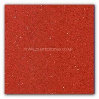 Gulfstone Quartz Rosso red glitter tiles 15x15cm
