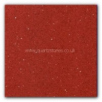 Gulfstone Quartz Ruby red glitter tiles 15x15cm